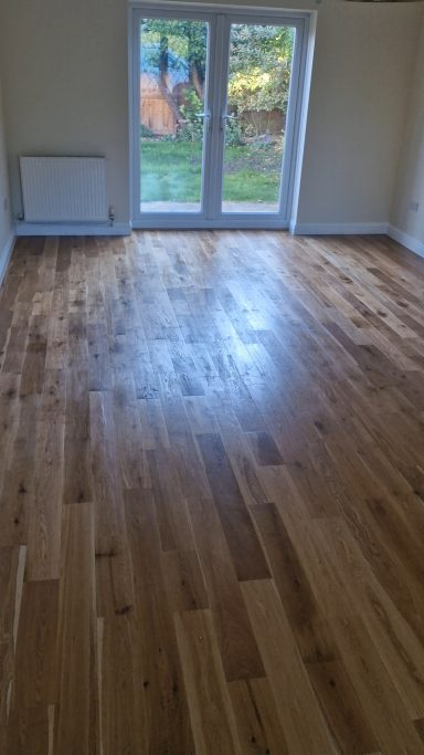 Wooden floor sanded and oiled — wooden floor sanding & sealing project in Lechlade (near Burford), Gloucestershire