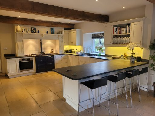 Kitchen cabinet painting — plastering project in Downton (near Salisbury), Wiltshire